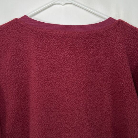 Michael Kors Fleece Sweater Womens Size XL Red Round Neck Oversized Tunic NWT - Picture 12 of 13